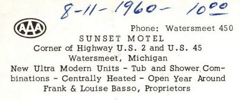 Sunset Motel - Old Postcard